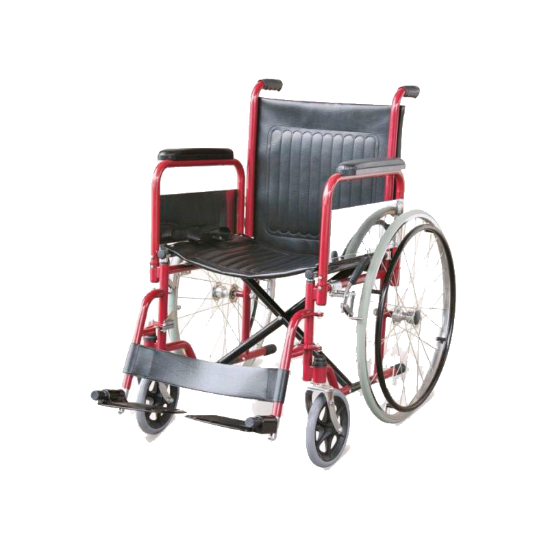 Silla de ruedas desmontable roja